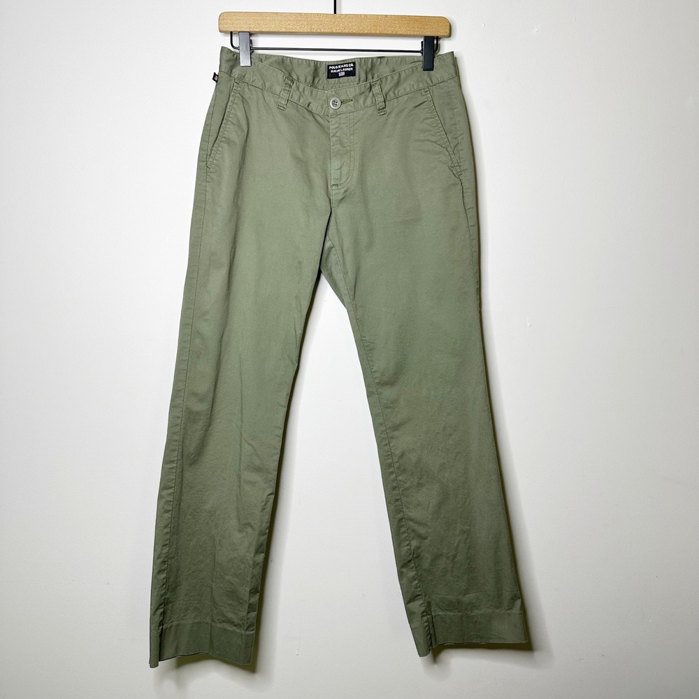Polo Jeans Co Ralph Lauren Chino‎ Pants Womens 6 Green Excellent Straight Leg